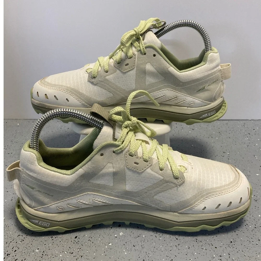 Altra Lone Peak 6 Womens 6.5 Trail Running Shoes White Green AL0A548E130 - Picture 2 of 7